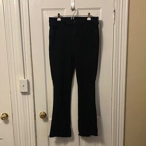 American Eagle Black Flared Jeans- AE High Rise Skinny Kick Jeans